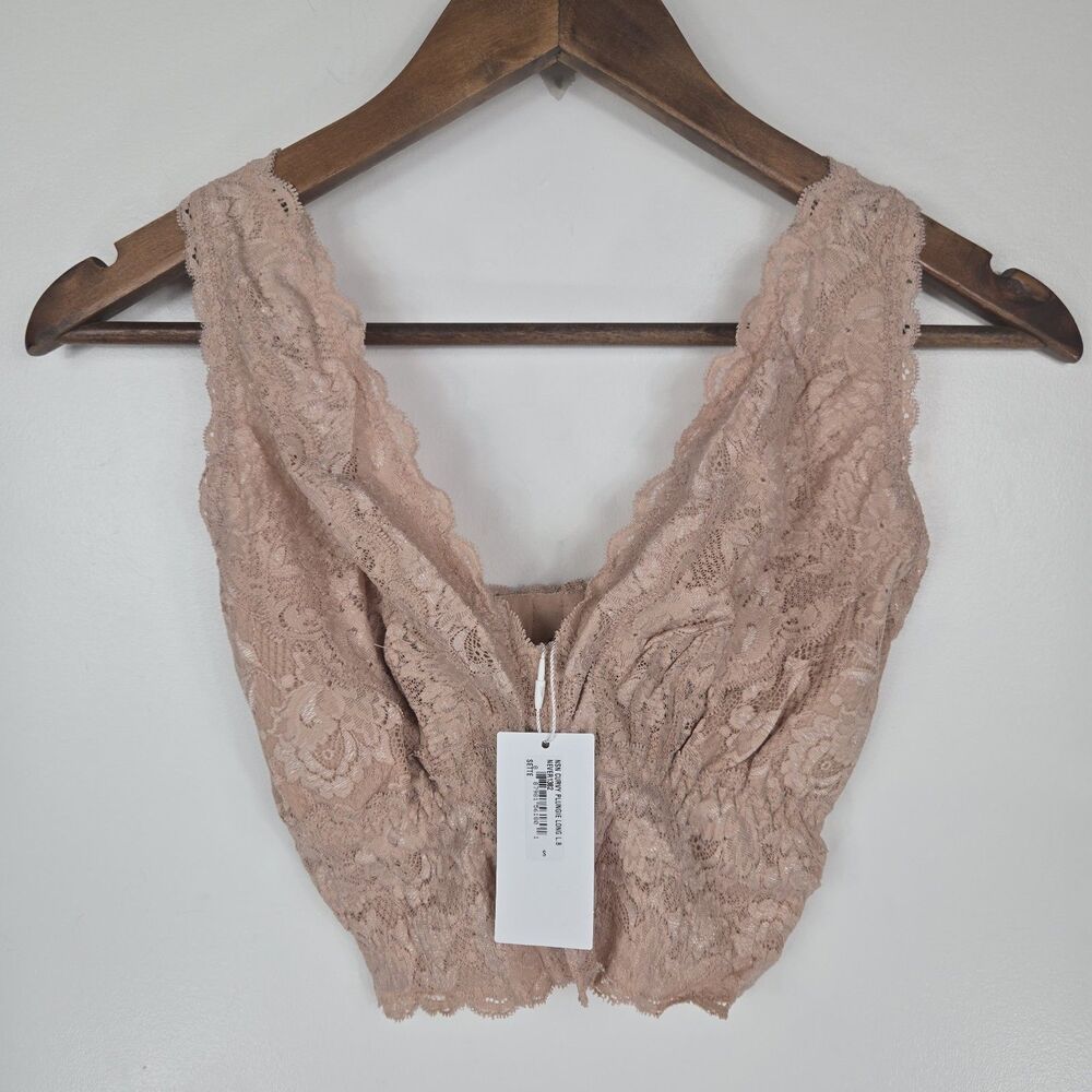 Cosabella Women's Size Small Sette Beige Curvy Plungie Longline Bralette NWT